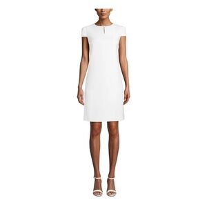 ANNE KLEIN Women’s white cap sleeve keyhole cocktail body con dress size 4